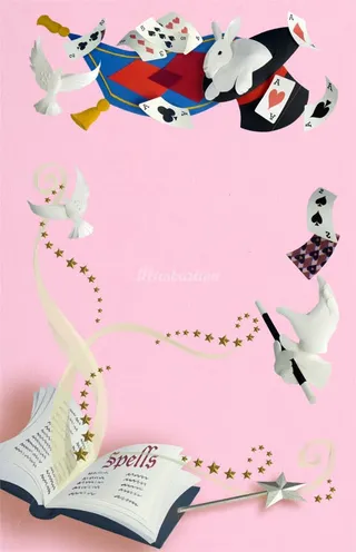 扑克牌白兔艺术剪纸免抠