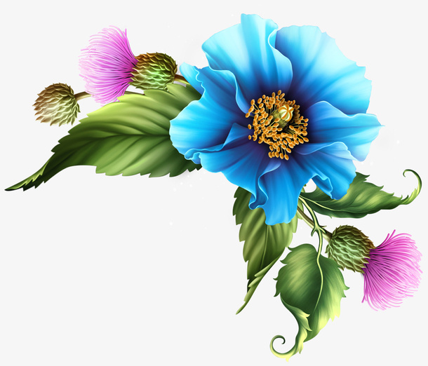 手绘鲜花春季素材1免抠