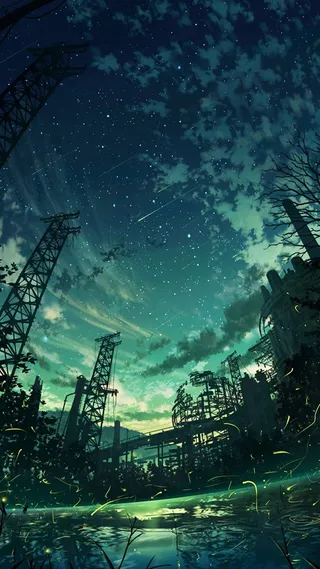 手绘卡通梦幻场景H5背景高清