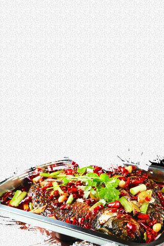 中华美食红烧鱼海报高清