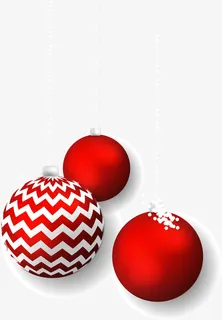 圣诞节红色圣诞球免抠