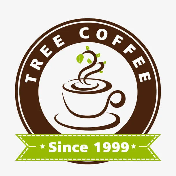树意咖啡厅LOGO标志免抠