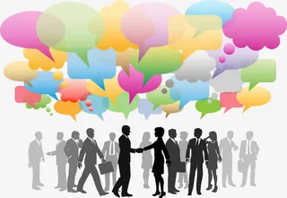 五颜六色的对话泡泡免抠