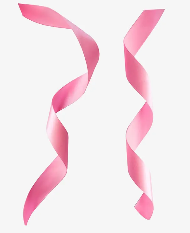 两条漂浮彩带免抠