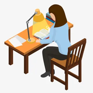 立体化卡通学生学习设计素材免抠