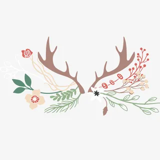 文艺清新花草海报设计装饰免抠