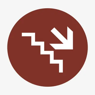 餐厅下楼梯指示牌免抠