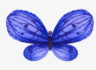 卡通手绘文艺简约蝴蝶动物插画设免抠