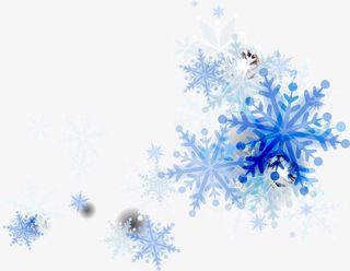 冬季美丽雪花装饰免抠
