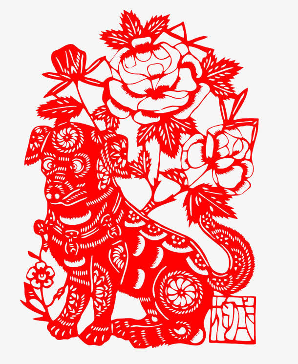 牡丹和狗免抠