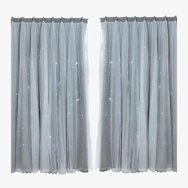 免打孔蕾丝窗帘免抠图免抠