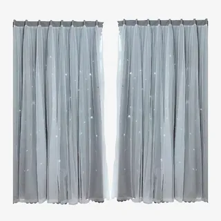 免打孔蕾丝窗帘免抠图免抠