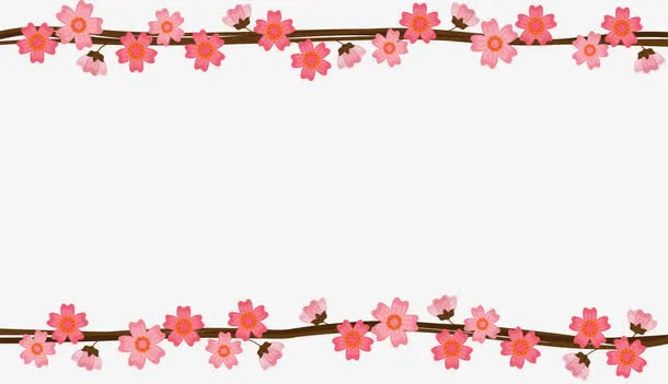 精美樱花装饰边框免抠
