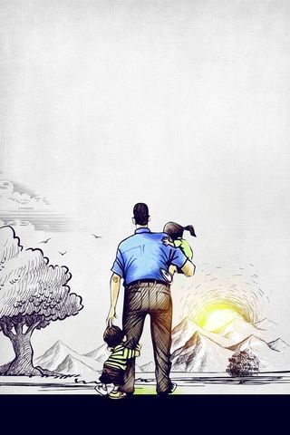 创意简约父亲节父爱如山宣传海报高清