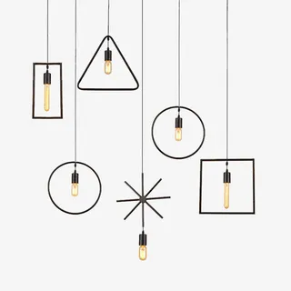 创意几何吊灯免抠