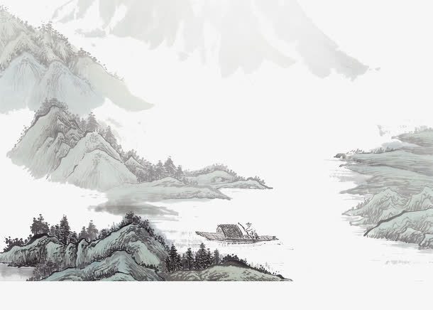 水墨山水免抠