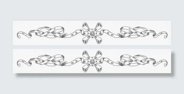 欧式花纹边框设计素材免抠