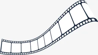 黑色扭曲电影胶卷免抠