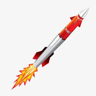 卡通导弹发射透明png免抠