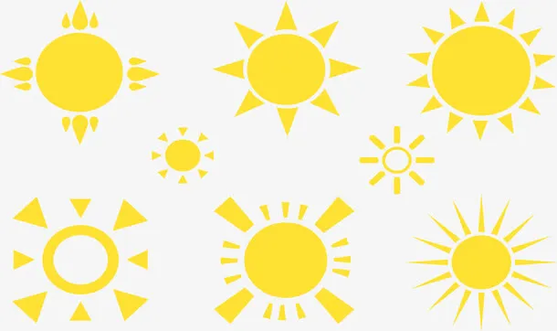 可爱晴天太阳标志免抠