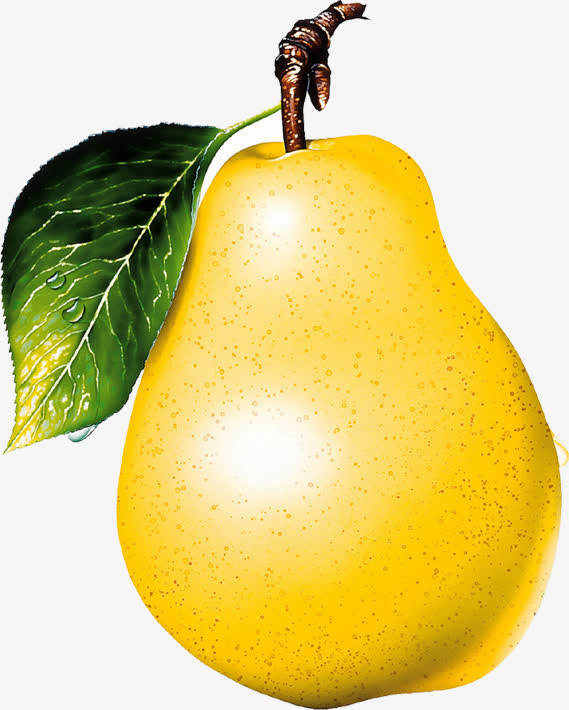 手绘雪梨春季贺卡免抠