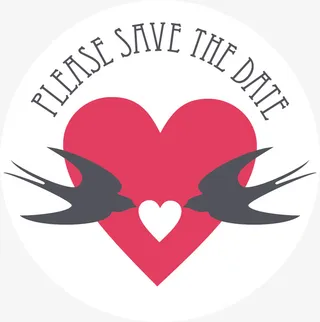 矢量图创意爱心和燕子免抠