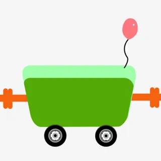 六一儿童节海报设计小车绿免抠