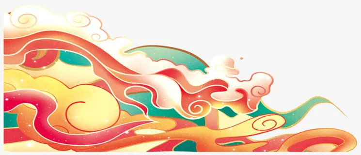 中国风国潮元素祥云免抠