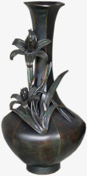 鲜花装饰的画瓶免抠