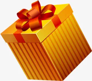 黄色礼物礼品盒包装盒免抠