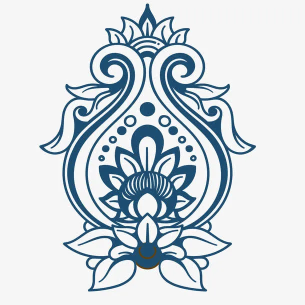 复古花纹边框矢量图免抠