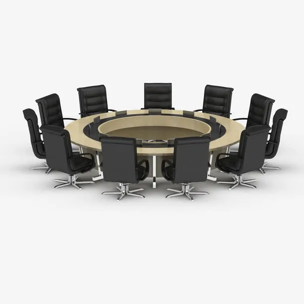 大型圆形会议桌免抠