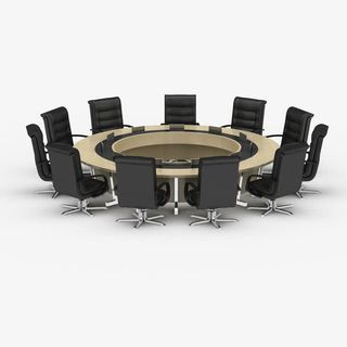 大型圆形会议桌免抠
