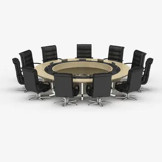 大型圆形会议桌免抠