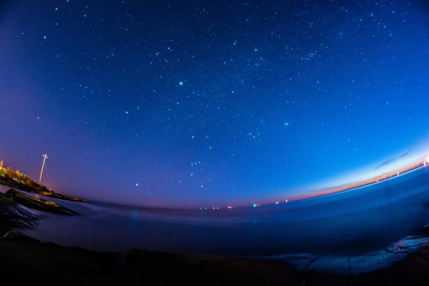 曲面背景星空海湾素材