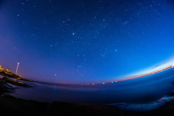 曲面背景星空海湾素材