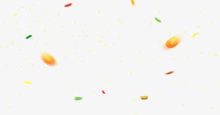 飘扬钱币图片免抠