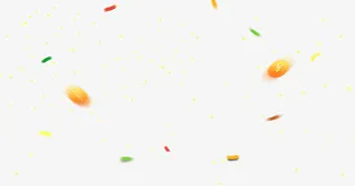 飘扬钱币图片免抠