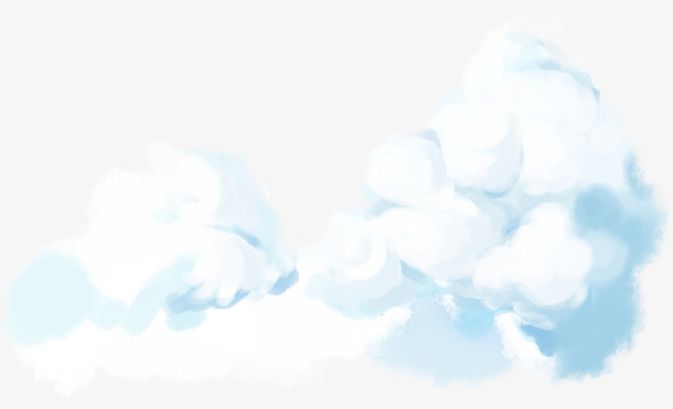 白云插画手绘素材免抠