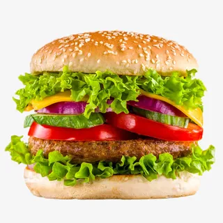 美味的牛肉汉堡免抠