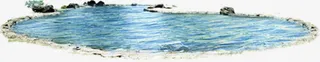 水潭海水素材图片免抠