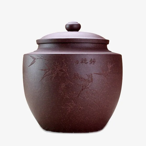 紫砂茶叶罐免抠