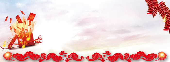 春节红包梦幻红色banner背景高清