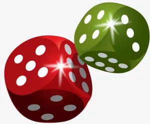 两个矢量骰子免抠