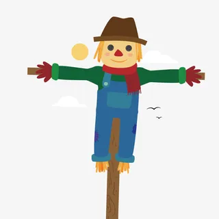 矢量稻草人免抠