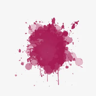 紫色喷溅墨迹免抠