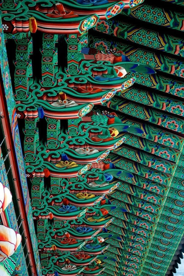 中国风绿红色房顶免抠