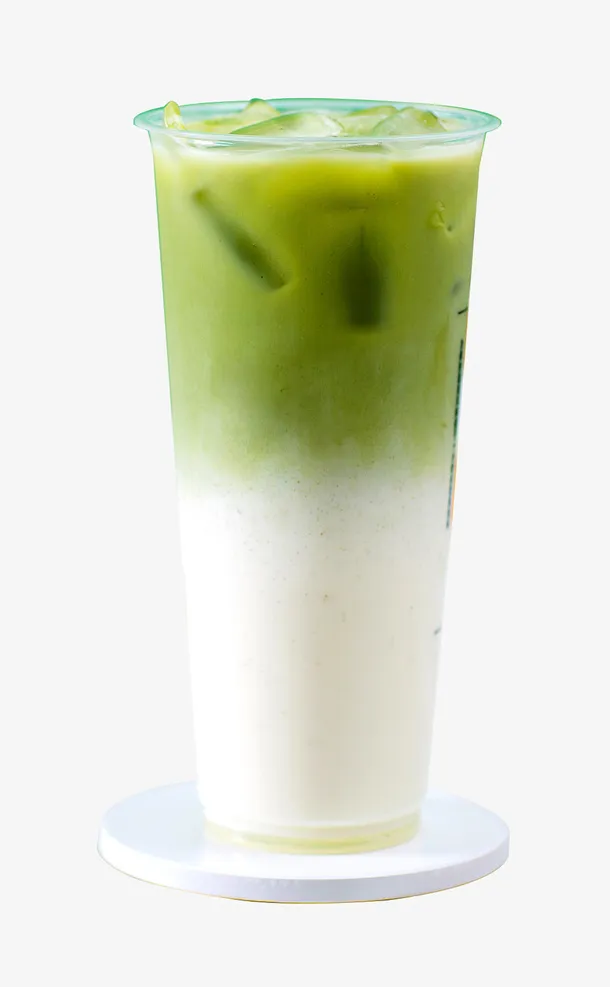 抹茶奶绿产品实物免抠