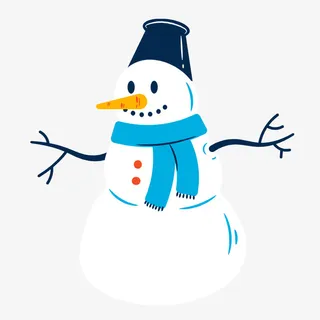 冬季雪人堆雪人免抠