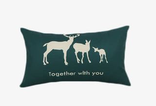 深绿色枕头免抠